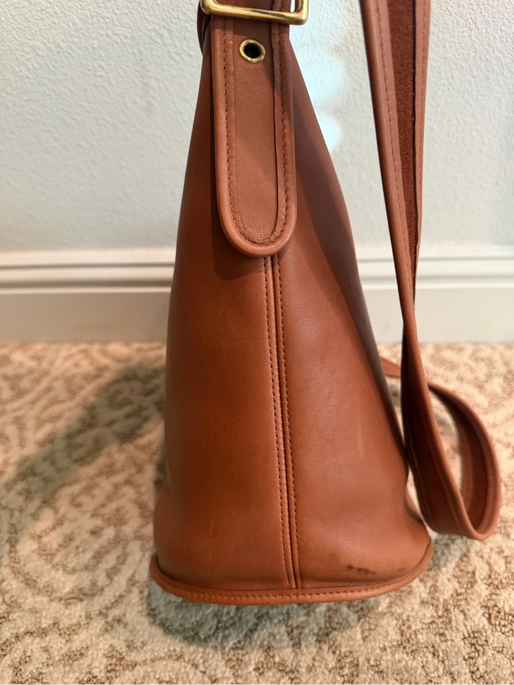 COACH 90’s Vintage Duffle in British Tan EXCELLENT - Picture 9 of 16